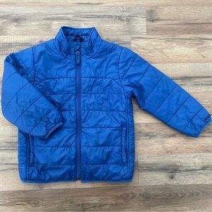 Gap Toddler Blue Zip Up Lightweight Puffer Coat • Size 4